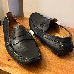 Saks Fifth Avenue Men’s Dk Navy Leather Driving Loafers - US 12 - Made in Brazil